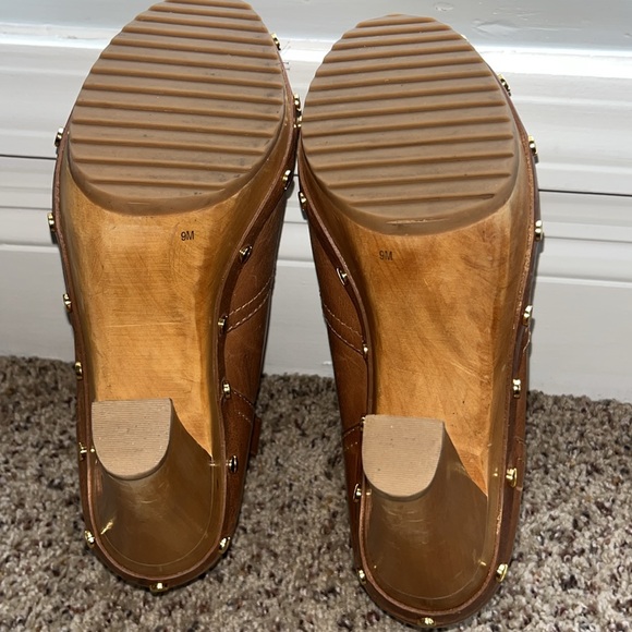 TORY BURCH Ginevra Boots Brown Leather Boho Platform Studded Ankle Bootie - Picture 10 of 12